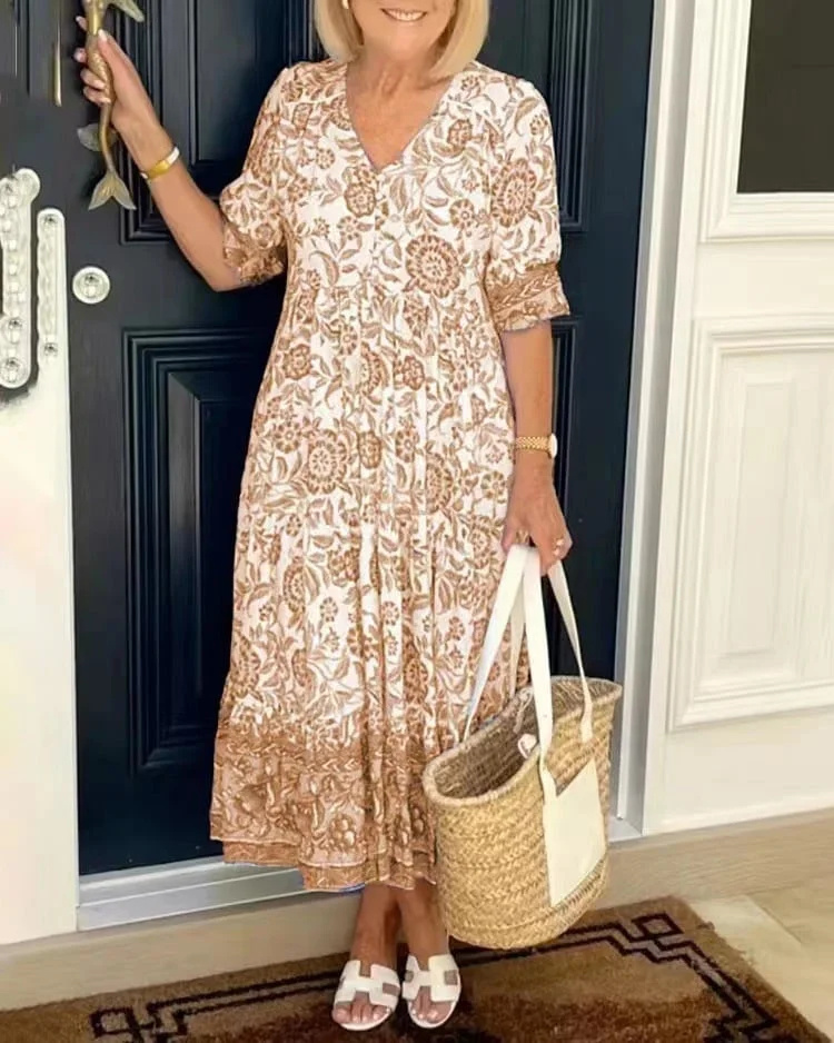 2023 new large size V-neck floral dress (3).jpg