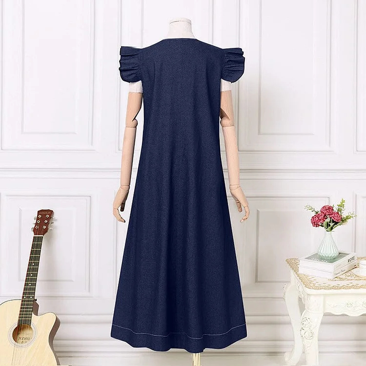 1696831353227283.jpg Denim V-neck Long Dress (6).jpg